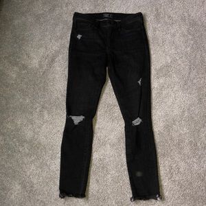 Abercrombie black ripped skinny jeans. Worn once!